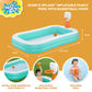 H2OGO! Inflatable Family Kiddie Pool, Dunk'n Splash 8'3" x 66" x 40" Outdoor Inflatable Swimming Pool with Basketball Hoop for Kids