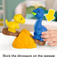 Little People Fisher-Price Spin & Play Dinosaur Playground - Toddler Interactive Playset with Spinning Action