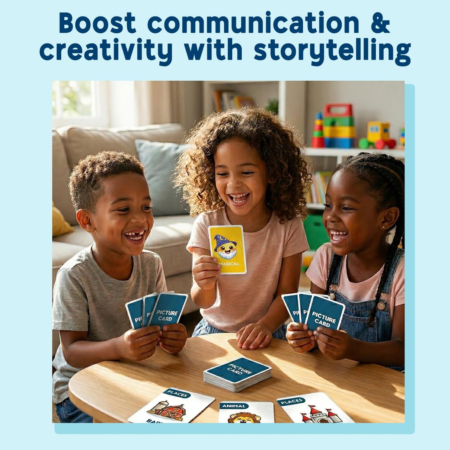 Junior Storyteller - Conversation Card Game for Kids 4-8, Family Game for Kids, Teens and Adults, Educational Toy, Learning Activity & Speech Therapy