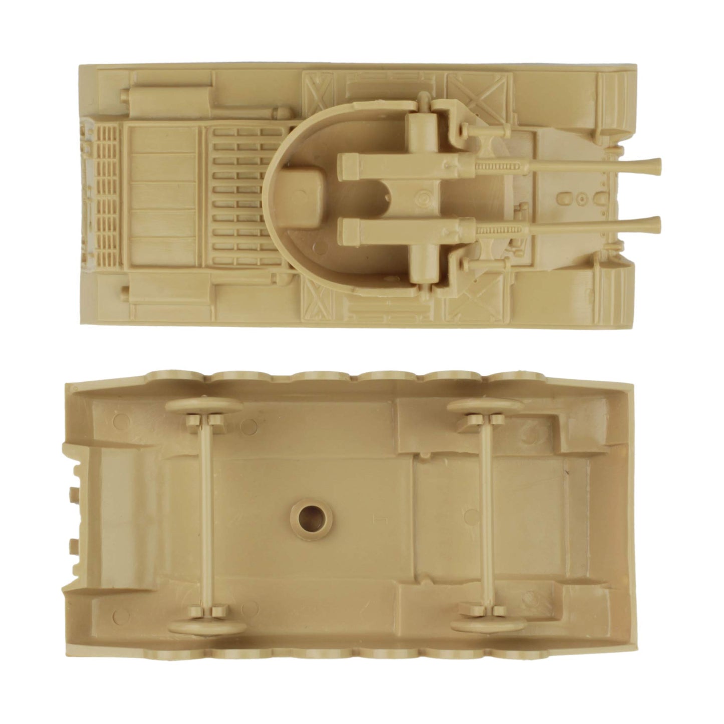 BMC Classic Payton Anti-Aircraft Tanks - 4pc Tan Green Plastic Army Men Vehicles