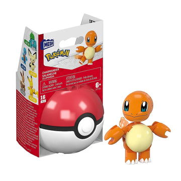 Pokemon Mega Construx Poke Ball 16-Piece Building Set | Charmander