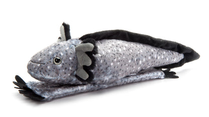 The Petting Zoo Axolotl Stuffed Animal Plushie Slap Bracelet, Gifts for Kids, Slapstix Wildlife Animals, Black Axolotl Plush Toy, 9 inches