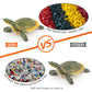 GUFOPONAS Large Turtle Toys for Kids 2PCS Realistic Plastic Red-Eared Slider Tortoises Figurine Brazilian Tortoise Figurines Plastic Turtles Toys
