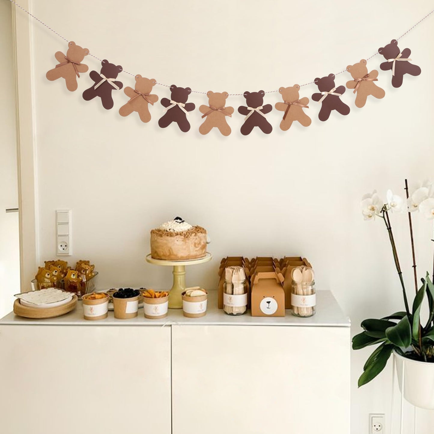 We Can Bearly Wait Teddy Bear Garland -Teddy Bear Birthday or Gender Reveal Banner, We Can Bearly Wait Baby Shower Decorations