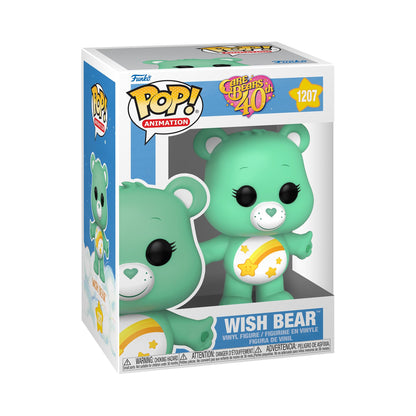 Funko Pop! Animation: Care Bears 40th Anniversary - Wish Bear with Flocked Chase (Styles May Vary)