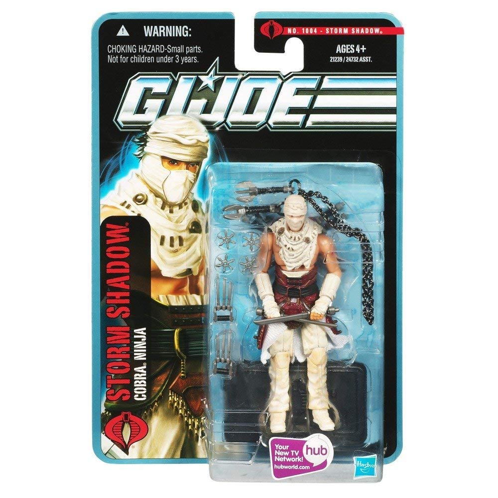 Hasbro G.I. Joe Pursuit of Cobra (POC) #1004: Desert Battle Storm Shadow (Cobra Ninja) 3.75 Inch Action Figure