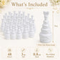 GIFTEXPRESS 48 pcs 3" Wedding Bubble Wands White Cake Shaped Bubble Wands, Party Favors for Wedding Supplies, Valentine's Day, Anniversary