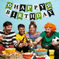 Soccer Happy Birthday Banner, Green Black White Soccer Birthday Party Decorations for Boys Girls Men Women Fans Party Supplies