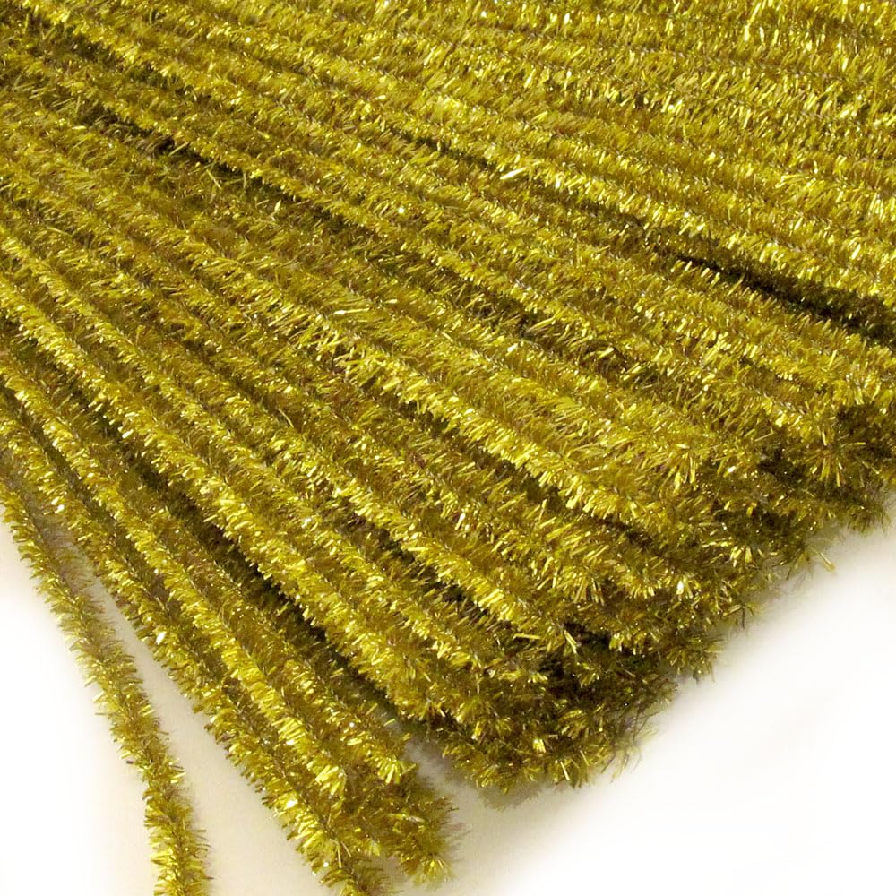 The Crafts Outlet Chenille Sparkly Stems, Pipe Cleaner, 12-in (30-cm), 250-pc, Mixed Pack