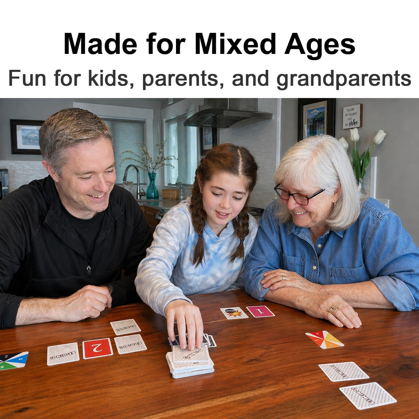 Elimino Family Card Game - Fast, Easy to Learn Card Game for Kids, Adults & Grandparents | Ages 7+, 2-5 Players | Family Game Night Gift