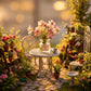 Miniature Flowers in Vase Set - 1:6 Scale Dollhouse Décor with Realistic Details, Tiny Floral Arrangements for Micro Landscape, Train Platform