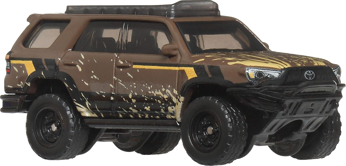 Matchbox Toy Cars, Desert Chase Escape 4-Pack of 1:64 Scale Die-Cast SUVs from the Movie, Includes Toyota 4Runner with Exclusive Deco, Collectible Set