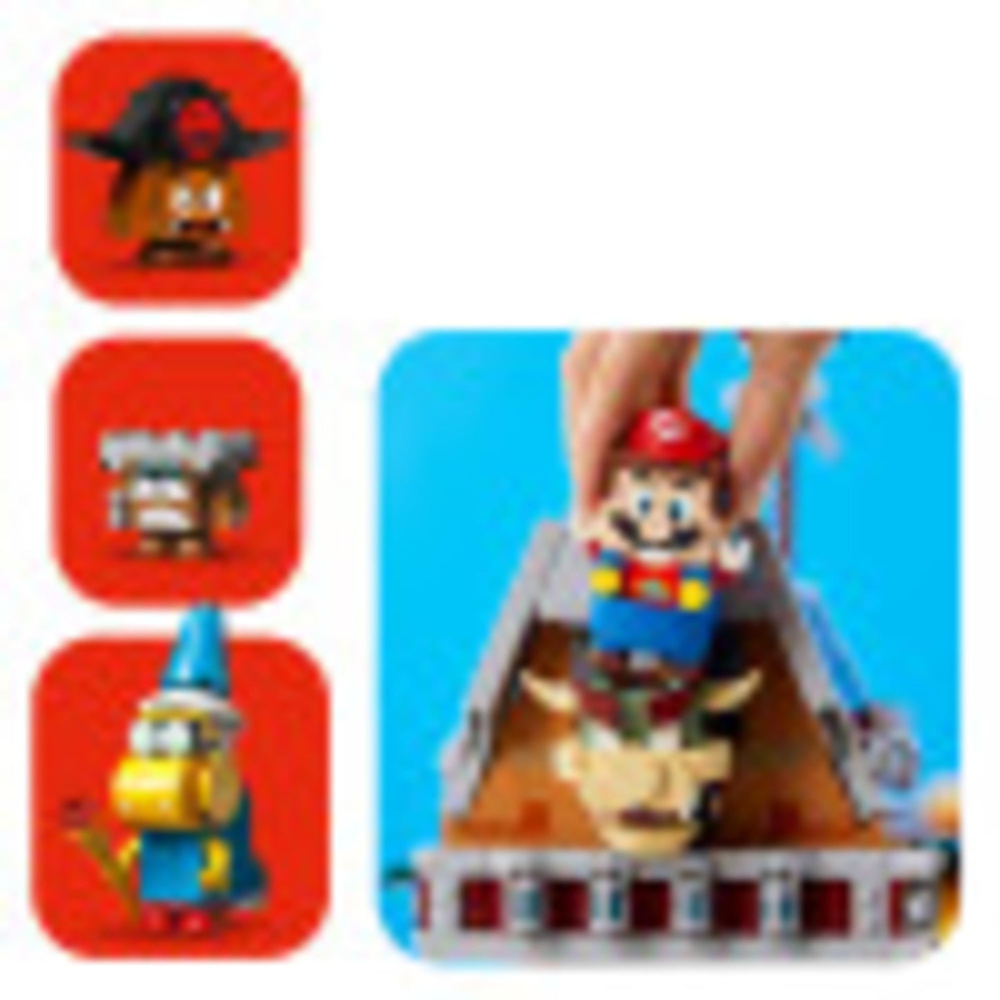 LEGO Super Mario Bowser's Airship 1,152 Piece Building Kit, Unveils Detailed Interior, Includes Kamek, Rocky Wrench, Goomba, POW Block, Cannon Start