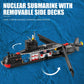 Finger Rock Nuclear Submarine Building Set, WW2 Historical Military Series Submarine Model Set, Collection Birthday Gifts Toy for Teens and Adults 14+