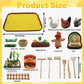 48 PCS Zen Garden for Desk, Mini Veggie Zen Sand Garden for Sandbox