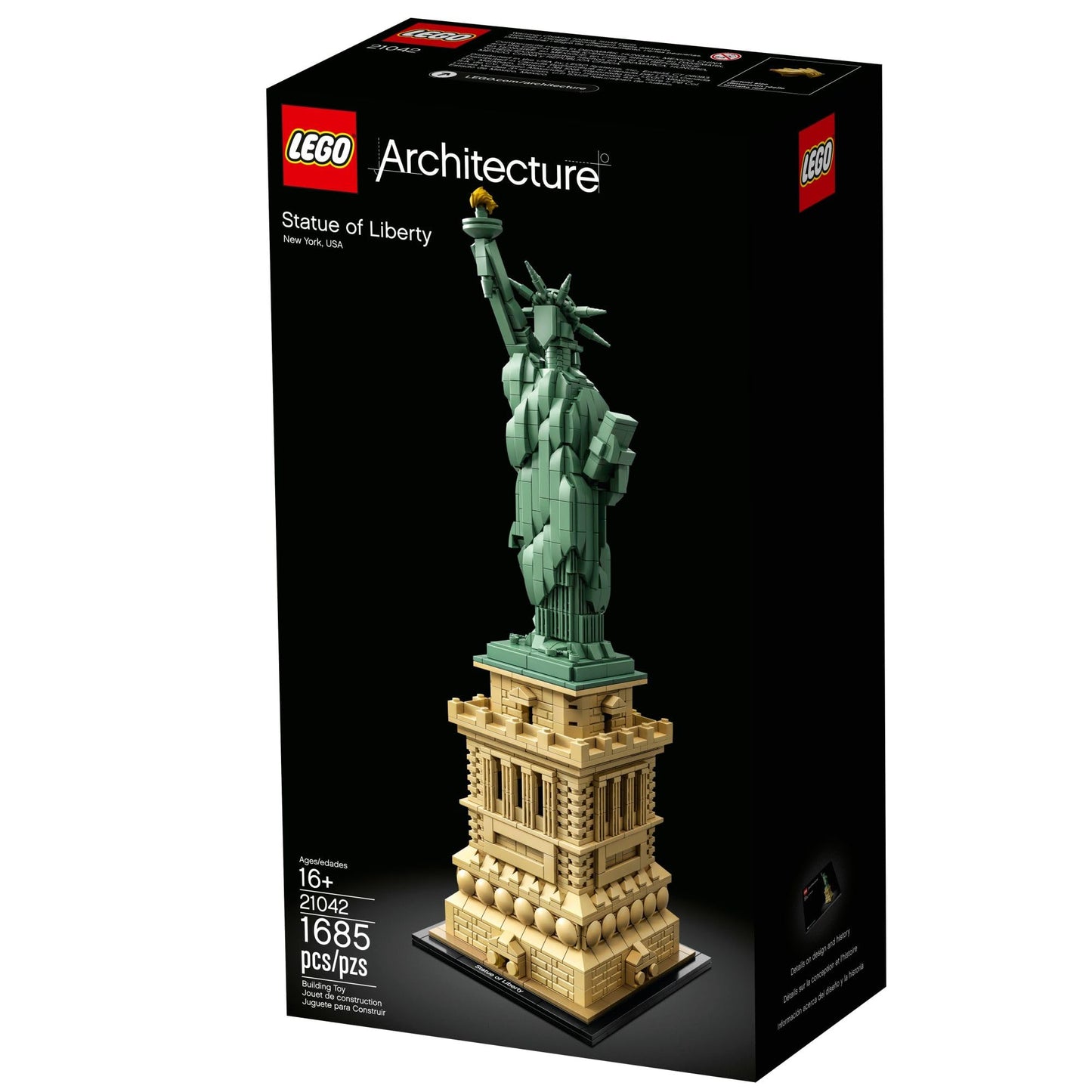 LEGO Architecture Statue of Liberty Model Building Set - Collectible New York City Souvenir, Creative Home Décor or Office Centerpiece, Great Gift