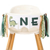 Dinosaur 1st Birthday High Chair Banner - Baby Boy First Highchair Banner for Party Supplies, Dinosaur Themed One High Chair Garland Birthday Party
