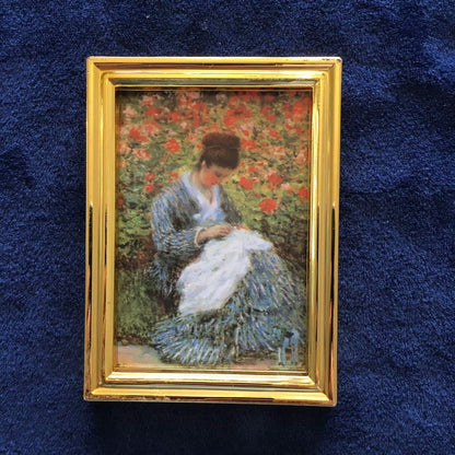 1:12 Scale Dollhouse Miniature Wall Decor Framed World Painting Replica #31