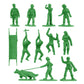 BMC Plastic Army Women - 36pc Green Female Soldier Figures - Made in USA