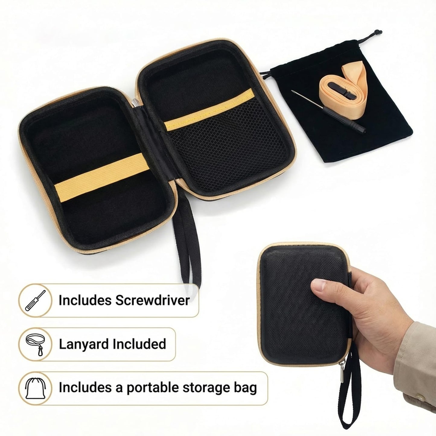 Hard Carrying Case for Bitzee & Bitzee Jurassic World Interactive Dinosaur Digital Pet, Protective Storage Case with Carabiner for Travel & Daily Use