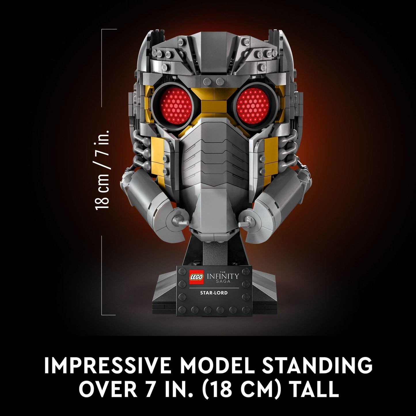 LEGO Marvel Star-Lord's Helmet Set 76251, Collectible Model Kit for -Adults to Build, Home Décor Creative Activity, Gift Idea