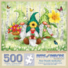 Bits and Pieces - 500 Piece Jigsaw Puzzle for Adults - 18" x 24" - Spring Gnomes - 500 pc Colorful Funny Garden Gnomes Jigsaw by Makiko