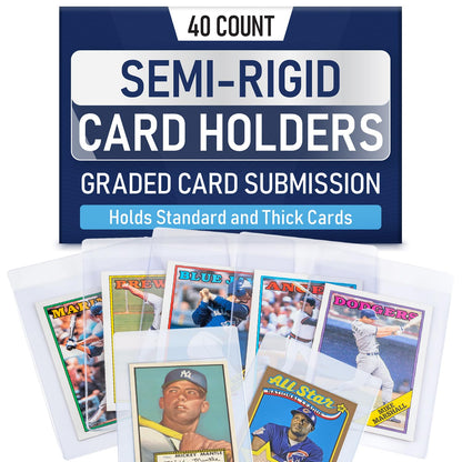 Semi Rigid Card Holder | PSA Graded Card Sleeves & Holder, PSA Cards Sleeves, Sports Saver SGC Slab Sleeve, #1 Hard Sleeve for Cards Grading