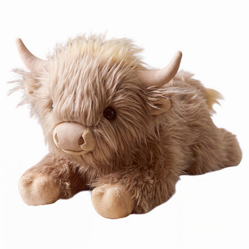 Wuehuds 2.9 Lbs Weighted Highland Cow Stuffed Animal, 16×10×8 Inch Plush Toy Pillow, Cute Weighted Plush for Kids & Adults, Ideal Gift for Christmas