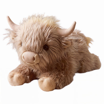 Wuehuds 2.9 Lbs Weighted Highland Cow Stuffed Animal, 16×10×8 Inch Plush Toy Pillow, Cute Weighted Plush for Kids & Adults, Ideal Gift for Christmas