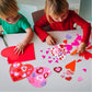388 Pieces Valentine's Day Foam Heart Stickers Kit Includes 18 Pcs Colorful Large Foam Hearts and 370 Pcs Glitter Self-Adhesive Heart Stickers