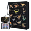 Dinosaur 4 Pocket Card Binder, 50 Page Trading Card Collection Binder for Dinosaur Lover, 3-Ring Removable Carrying Organizer Case Birthday Gift for