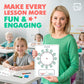 Scribbledo 10 Pack Telling Time Teaching Sheets - 9'x12' Dry Erase Learning Clocks for Kids Homeschooling Supplies