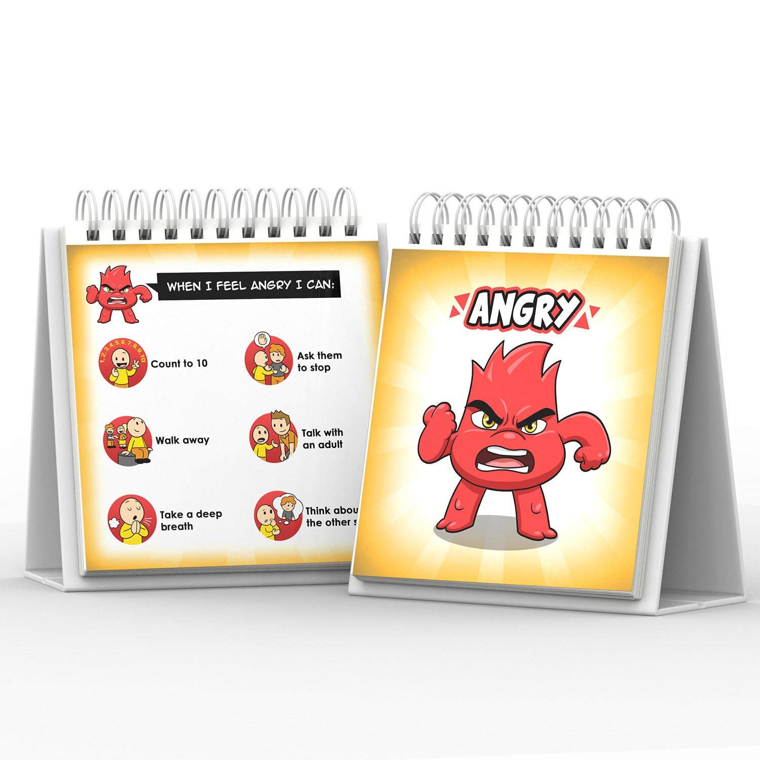 Feelings Flipbook for Kids by Professional Therapists - Learn to Identify 20 Different Emotions - Moods Coping Skills and Anger Control - For Children