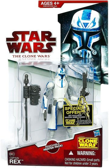 Star Wars 2009 Clone Wars Animated Action Figure CW No. 50 Captain Rex Removable Heater Pack by Hasbro