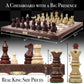 Wegiel Imperator 21-Inch Luxury Wooden Chess Set for Adults and Kids - Handcrafted from Premium Beech and Birch Wood - Unique Folding Design