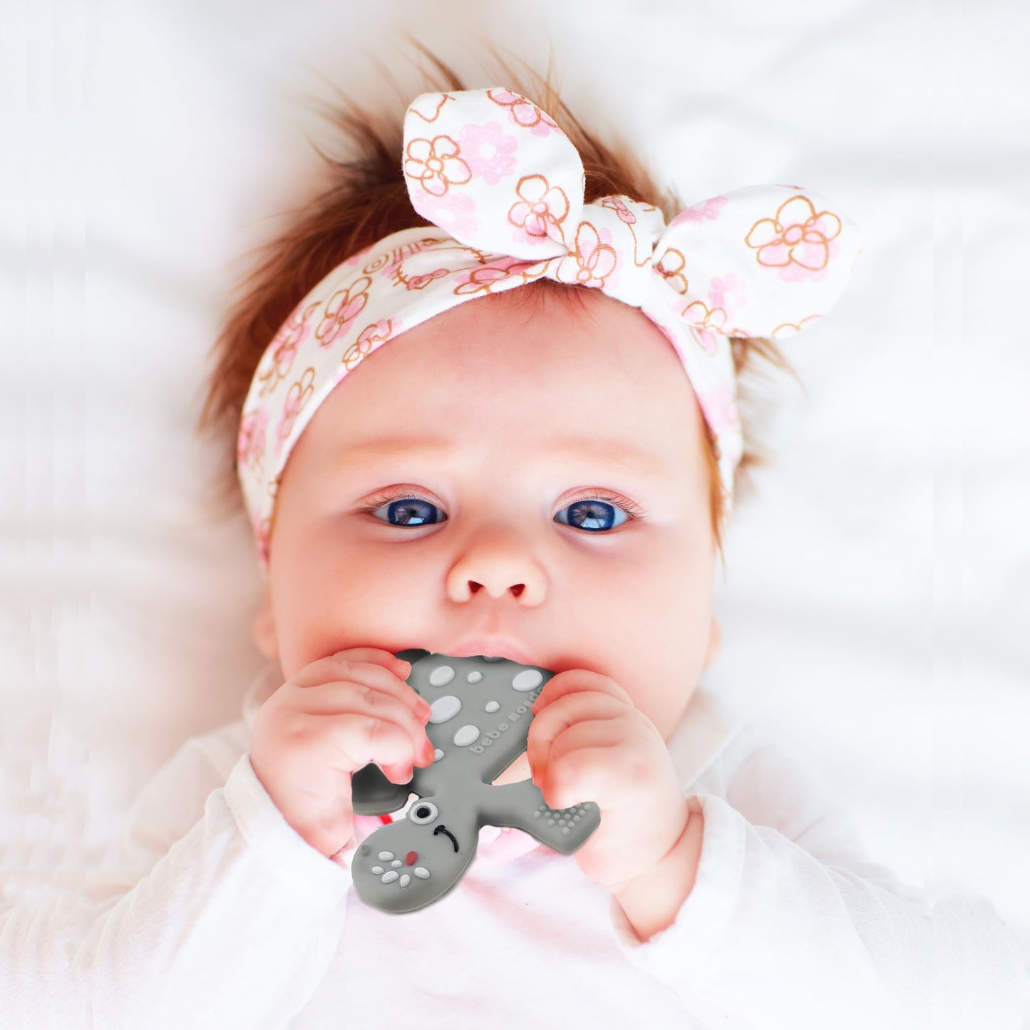 Bebe Mondo Dinosaur Baby Teething Toys 3-6 6-12 Months, Teethers for Babies 0-3-6-12 Months for Teething Relief, Baby Gift, Baby Teether Toys