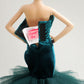 Cora Gu Handmade Emerald Velvet Gown Fit 12 inch Doll and Doll Not Included