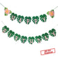 OU RUI Hawaiian Party Happy Birthday Banner for Tropical Luau Party Palm Leaf Decorations