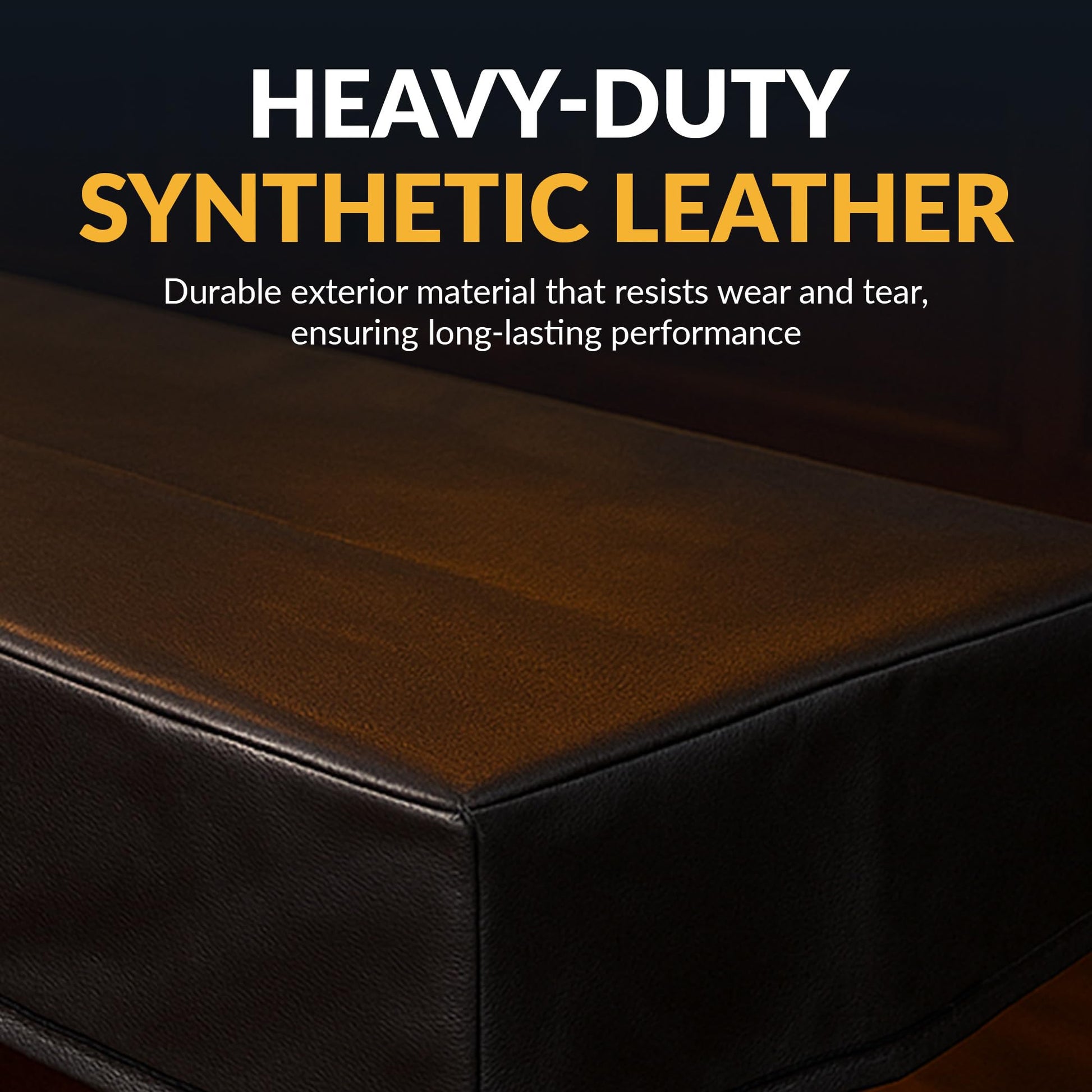 Hathaway 9-Ft Shuffleboard Table Cover - Black Synthetic Leather with Soft Cotton Backing - Durable Dust and Spill Protection for Game Room
