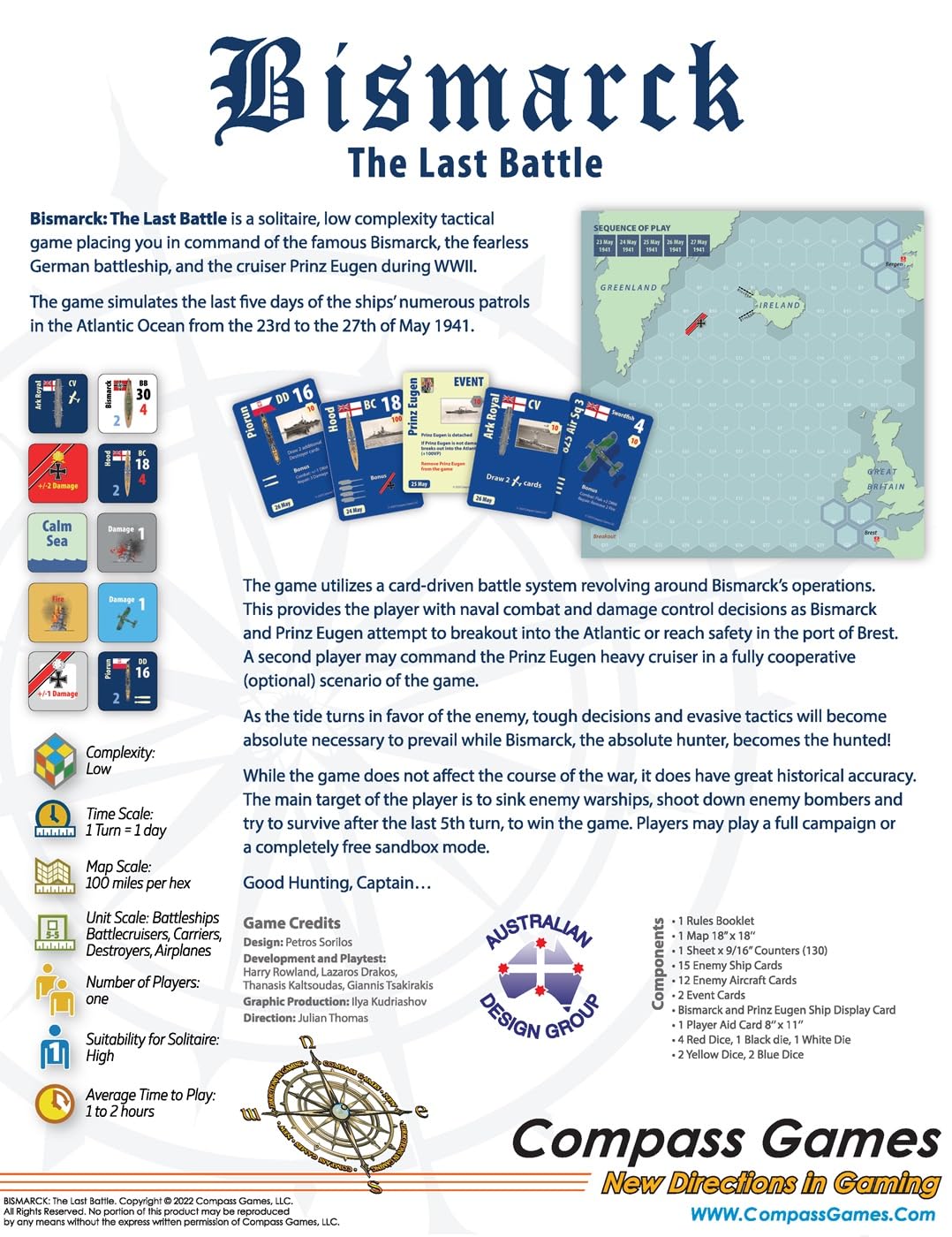 Compass Games Bismarck: The Last Battle