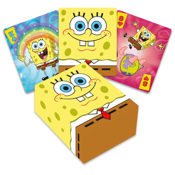 Aquarius Spongebob Squarepants Playing Cards, Shaped Character Deck with 54 Unique Designs Collectible Gift for Teens and Adults