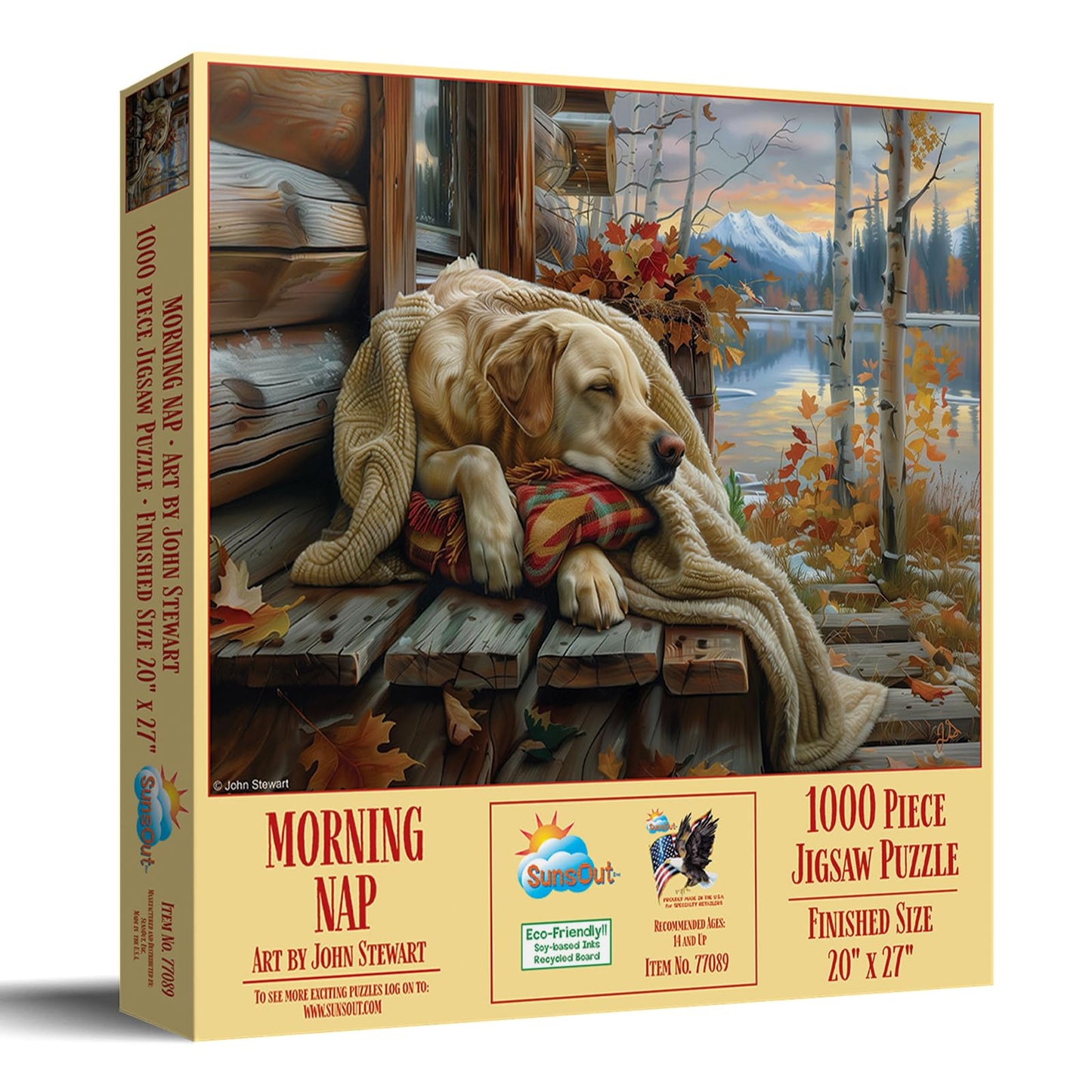 SUNSOUT INC - Morning Nap - 1000 pc Jigsaw Puzzle by Artist: John Stewart - Finished Size 20" x 27" - MPN# 77089