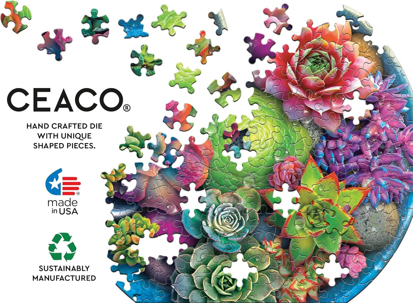 Ceaco - A Circle of Succulents - 500 Piece Jigsaw Puzzle for Adults