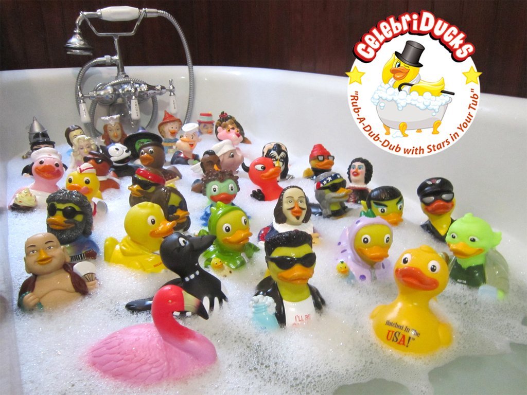 CelebriDucks Floating Rubber Ducks - Collectible Bath Toy Gift for Kids & Adults of All Ages (Le Tour de Duck)
