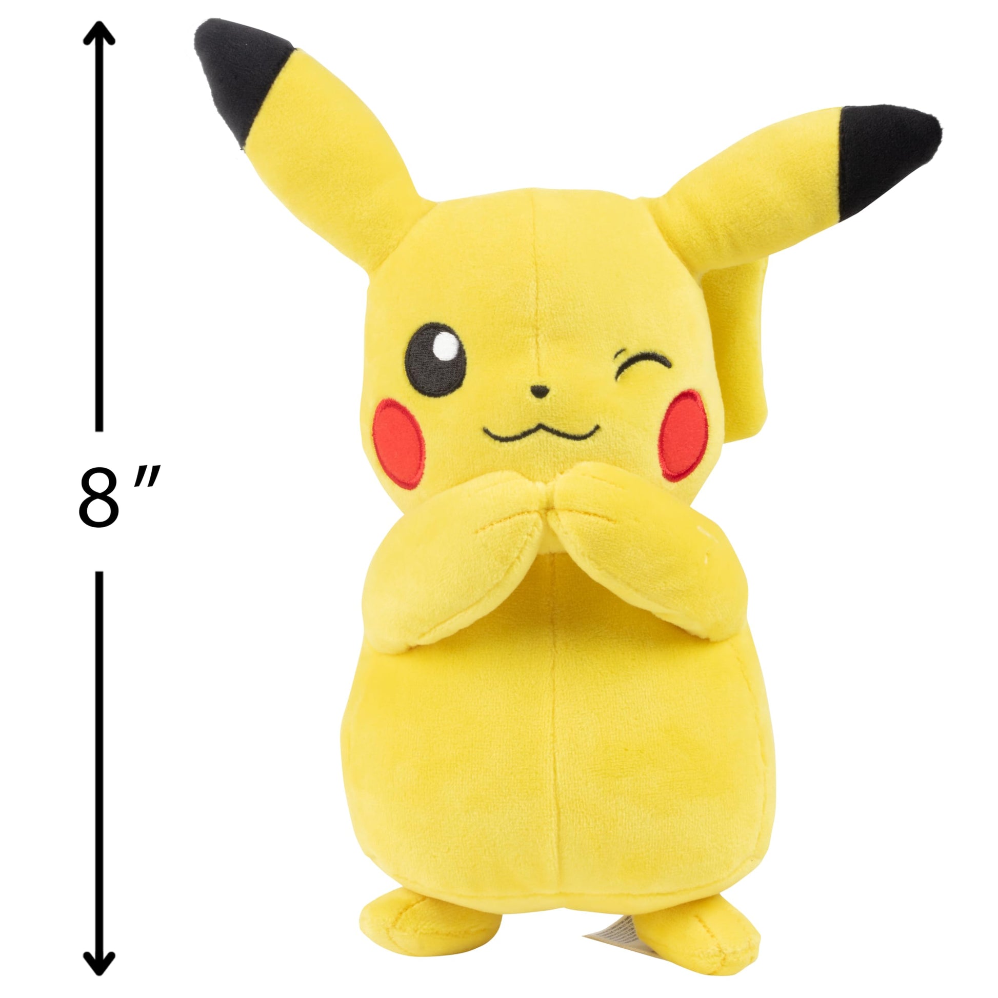Pokemon 5" Poke Ball & 8" Eevee & Pikachu Plush 3-Pack - Officially Licensed - Let's Go Starters - Authentic Soft Stuffed Toy Figures & Pokeball