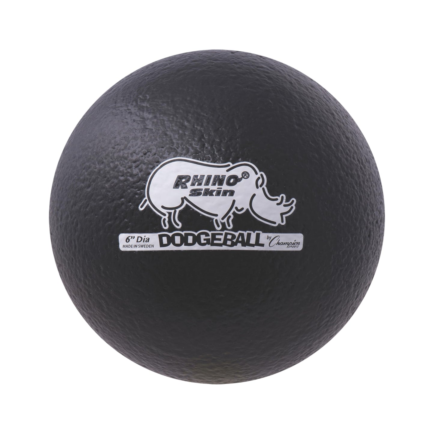 Champion Sports Rhino Skin Dodgeball , Black, 6 Inch