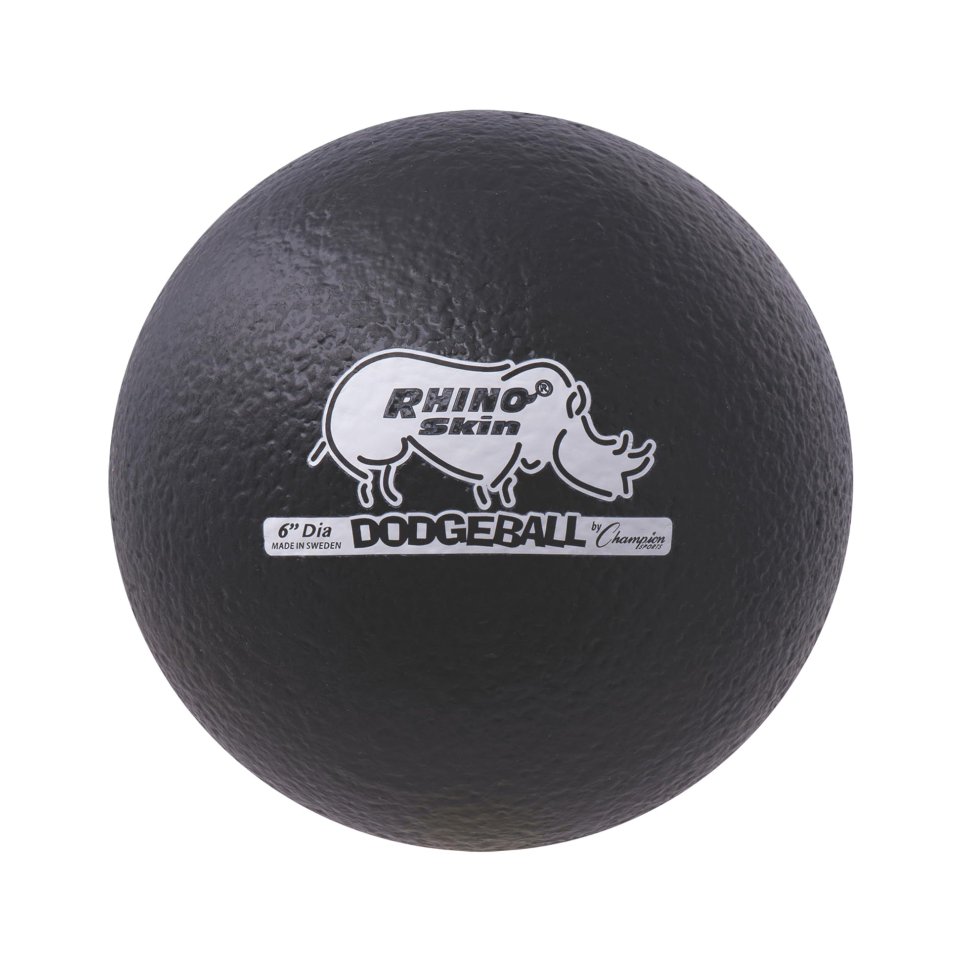 Champion Sports Rhino Skin Dodgeball , Black, 6 Inch