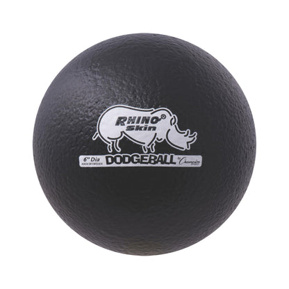 Champion Sports Rhino Skin Dodgeball , Black, 6 Inch