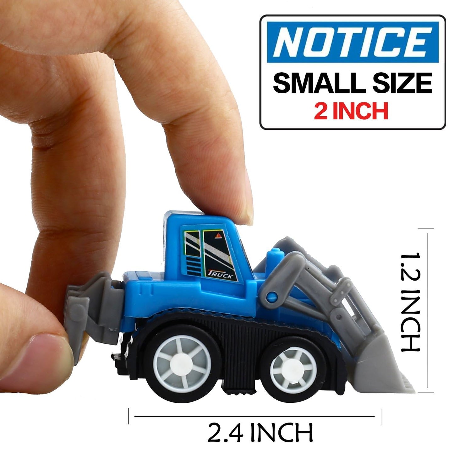 Yeonha Toys Pull Back Vehicles, 12 Pack Mini Assorted Construction Vehicles and Race Car Toy for Kids and Toddlers