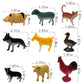PPXMEEUDC 24 Mini Farm Animal Figurines Realistic Figures Educational Toys for Toddlers Cake Toppers Scene Decorations
